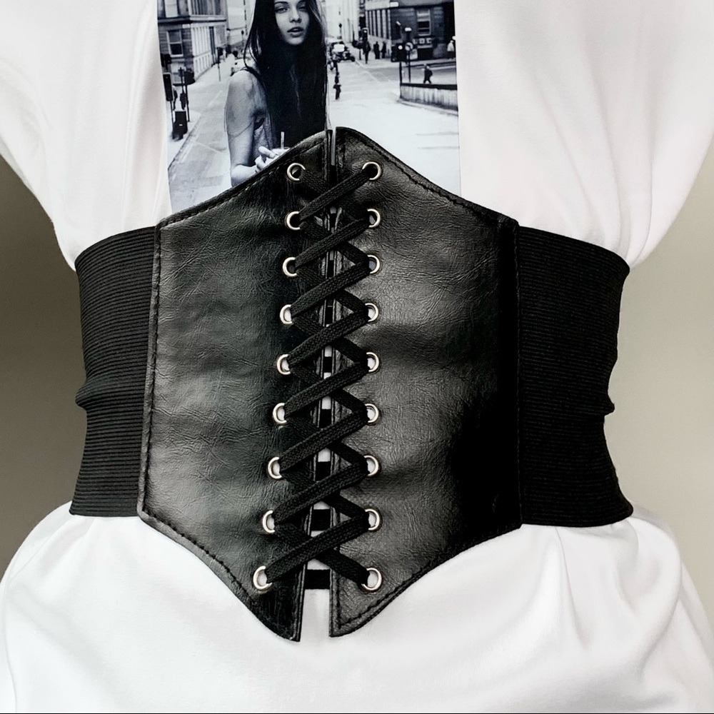 Ladies oblique wide waist Belt